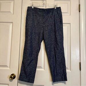 Banana Republic Heathered Blue Low Rise Avery Ankle Trousers Size 12
